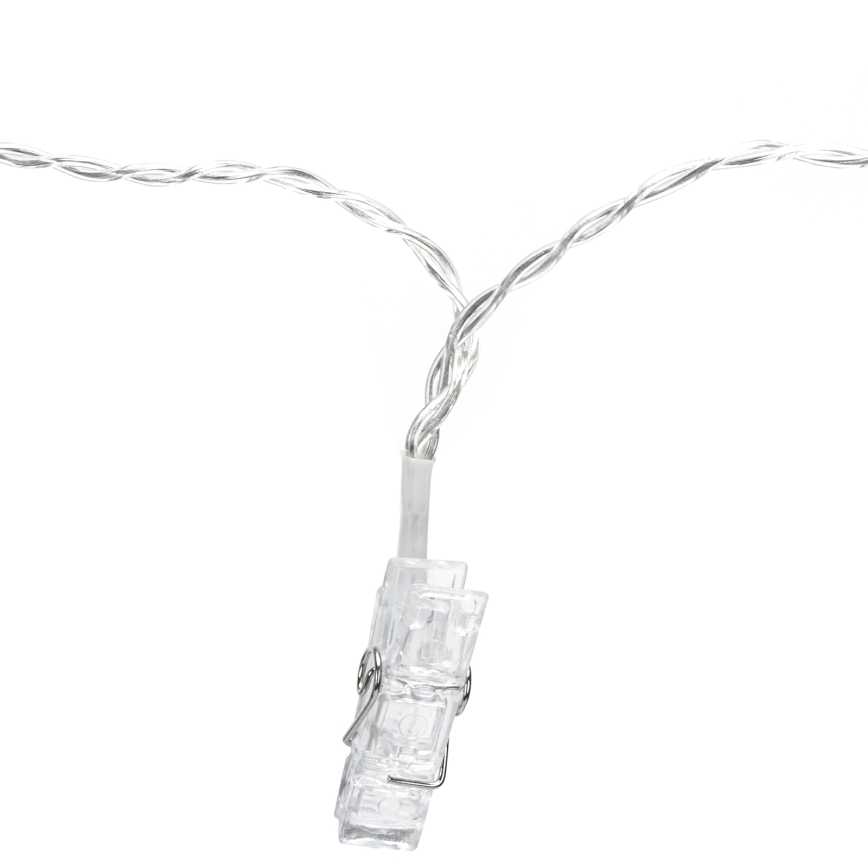 Aigostar - Guirnalda decorativa LED 10xLED/5W/USB 5 m blanco cálido
