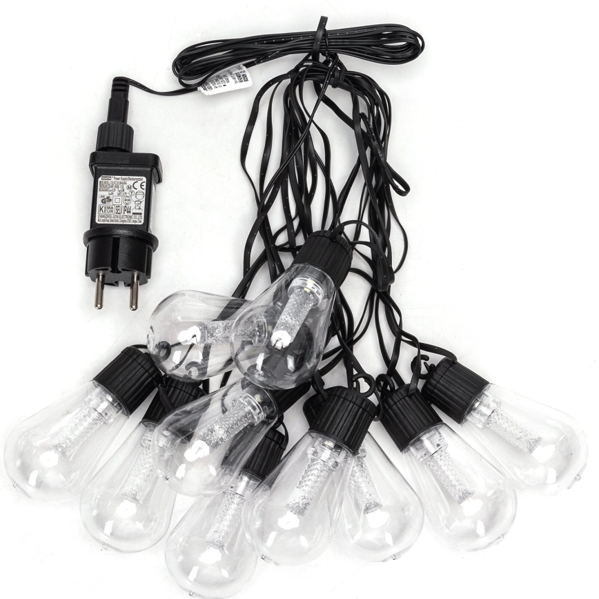 Aigostar - Guirnalda decorativa LED para exterior 10xLED/8m IP44 blanco frío