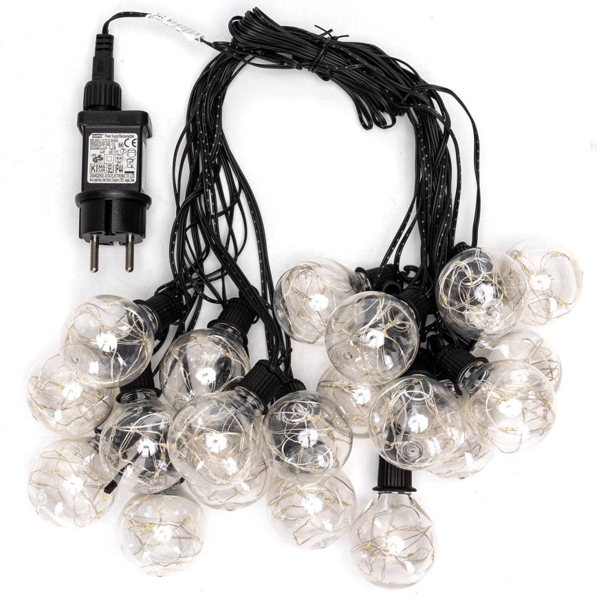 Aigostar - Guirnalda de luces LED para exterior 160 LEDs, 10 m, IP44, blanco frío