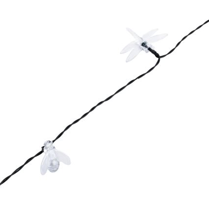 Aigostar - cadena decorativa solar LED 50 LEDs / 8 funciones 10 m 800 mAh IP65 blanco frío