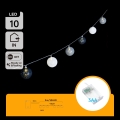 Aigostar - Guirnalda LED 10 LEDs / 3x pilas AA / 2 m, blanco cálido