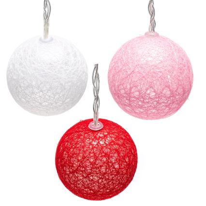 Aigostar - Guirnalda LED 10xLED/3xAA 2m blanco cálido