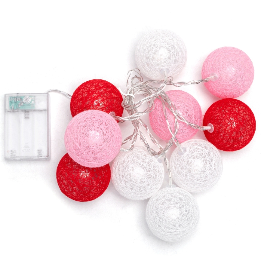 Aigostar - Guirnalda LED 10xLED/3xAA 2m blanco cálido