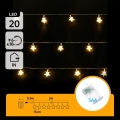 Aigostar - Guirnalda LED 20 LEDs / 3xAA, 3,3 m, forma de estrellas