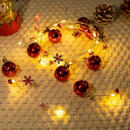 Aigostar - LED  guirnalda 20xLED/3xAA 2 m blanco cálido