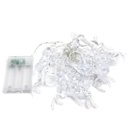 Aigostar - Guirnalda LED 20xLED/3xAA 3,3m con figuras de reno