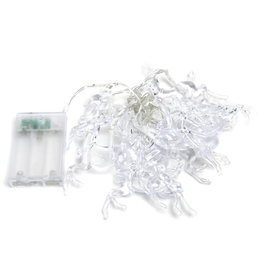 Aigostar - Guirnalda LED 20xLED/3xAA 3,3m con figuras de reno