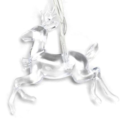 Aigostar - Guirnalda LED 20xLED/3xAA 3,3m con figuras de reno