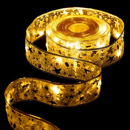 Aigostar - guirnalda LED 100xLED/3xAA 10 m blanco cálido dorado