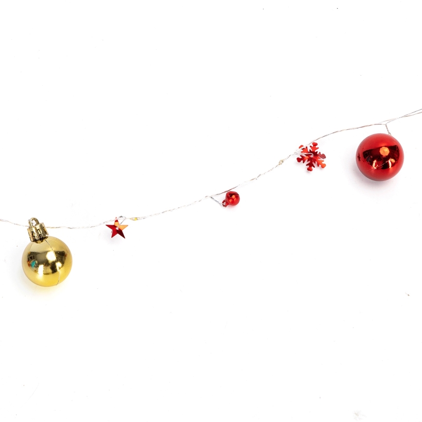 Aigostar - Guirnalda LED de Navidad 20xLED/3xAA 2m blanco cálido