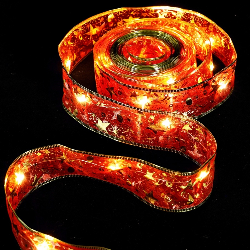 Aigostar - Guirnalda LED de Navidad 20xLED/3xAA 2 m blanco cálido y rojo