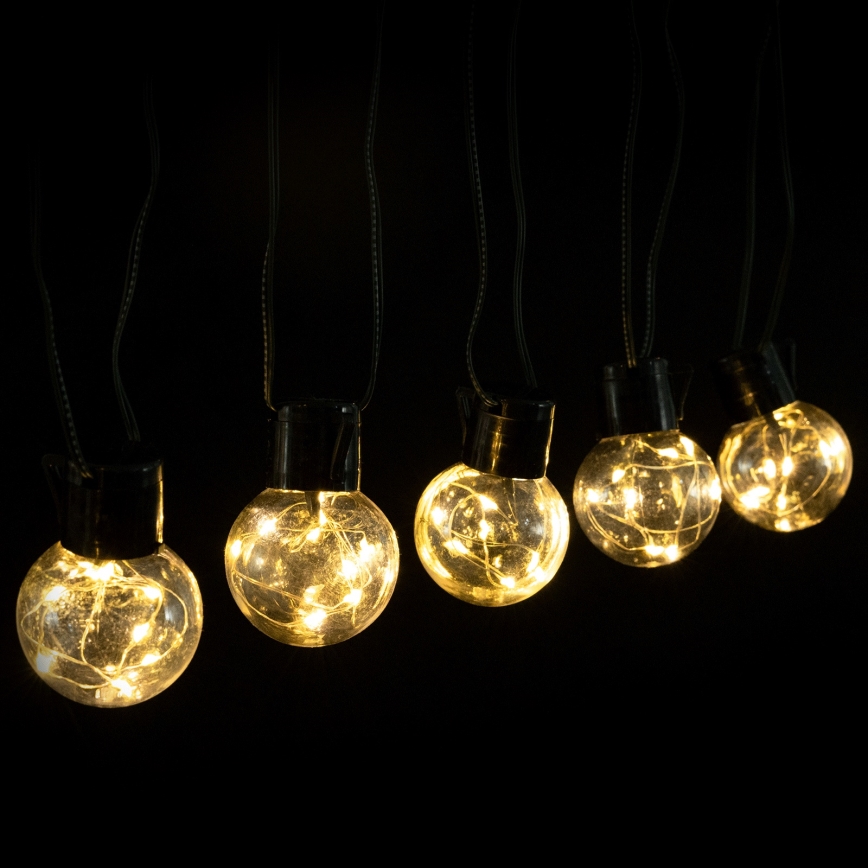 Aigostar - Guirnalda LED decorativa para exterior 160 LEDs 10 m IP44 blanco cálido