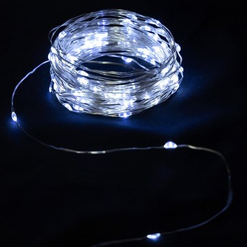 Aigostar - Guirnalda LED navideña 20xLED/2x3V 2m blanco frío