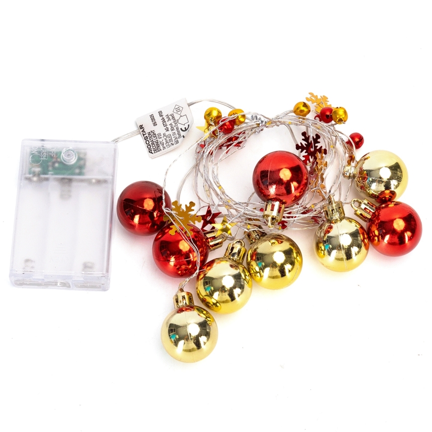 Aigostar - Guirnalda LED navideña 20xLED/3xAA, 2 m, blanco cálido