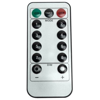 Aigostar - Guirnalda LED exterior 120 LEDs/8 funciones 3x0,7m IP44 blanco frío + mando a distancia