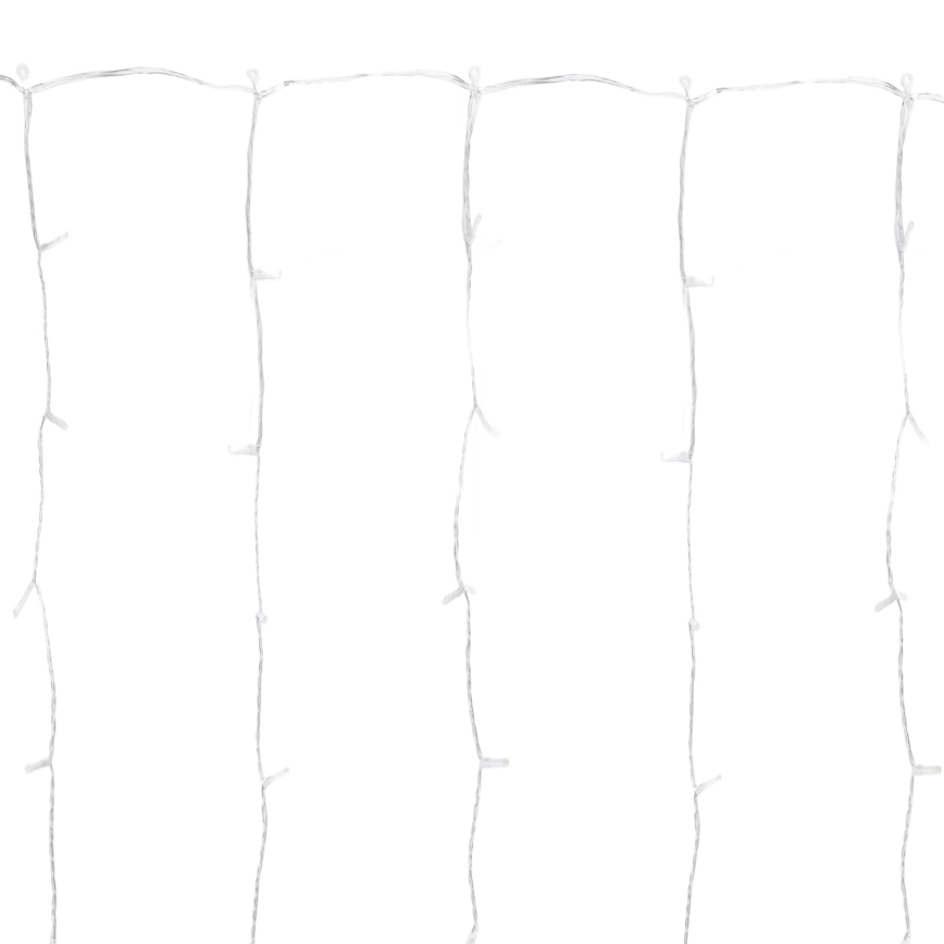 Aigostar - Guirnalda navideña LED para exterior 300xLED/8 funciones 3x1m IP44 blanco frío + mando a distancia