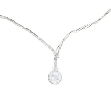 Aigostar - Guirnalda LED navideña para exterior, 50 LEDs, 8 modos, 8 m, IP44, blanco frío