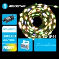 Aigostar - Guirnalda LED navideña para exteriores 300 LEDs/8 funciones 33 m IP44 multicolor
