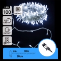 Aigostar - Guirnalda LED para exterior 100 LEDs/8 funciones 13 m IP44 blanco frío
