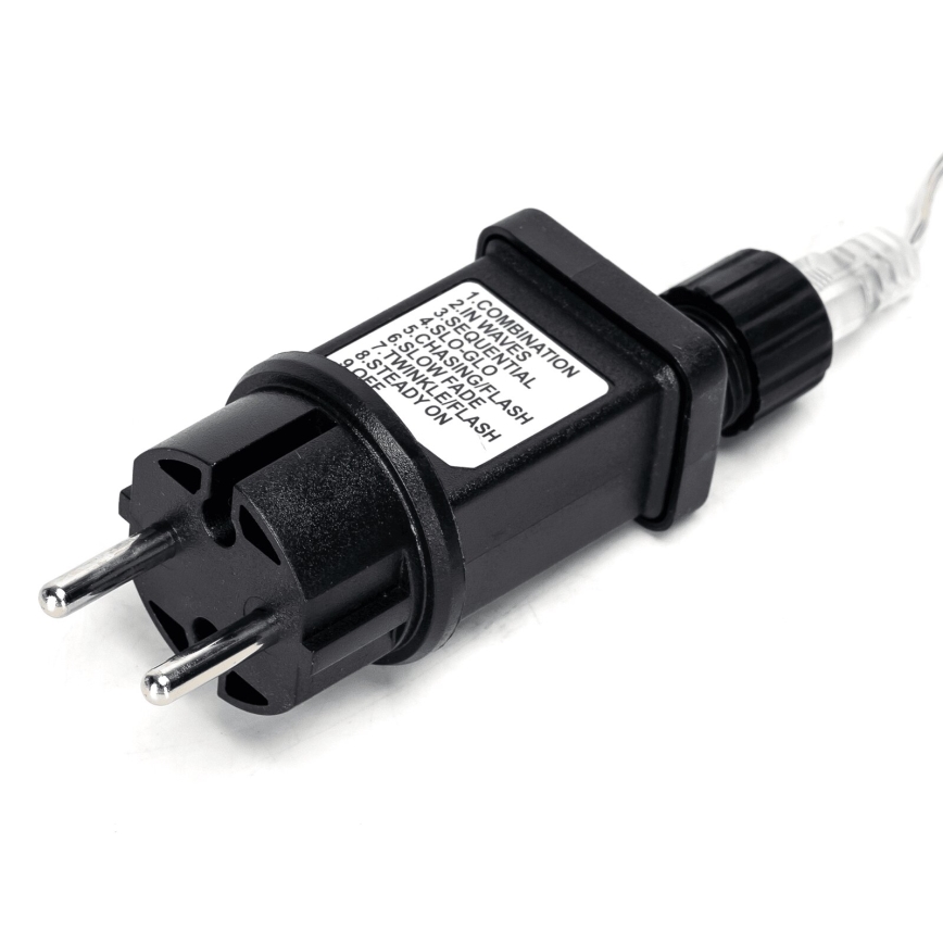 Aigostar - Guirnalda LED para exterior 100 LEDs/8 funciones 13 m IP44 blanco frío