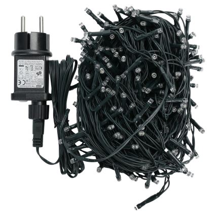 Aigostar - Cadena de luces LED para exterior, 200 LEDs, 8 funciones, 20 m, IP44, blanco frío