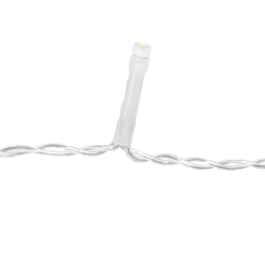 Aigostar - Guirnalda navideña LED de exterior 100xLED/8 modos 5x0,4m IP44 blanco cálido