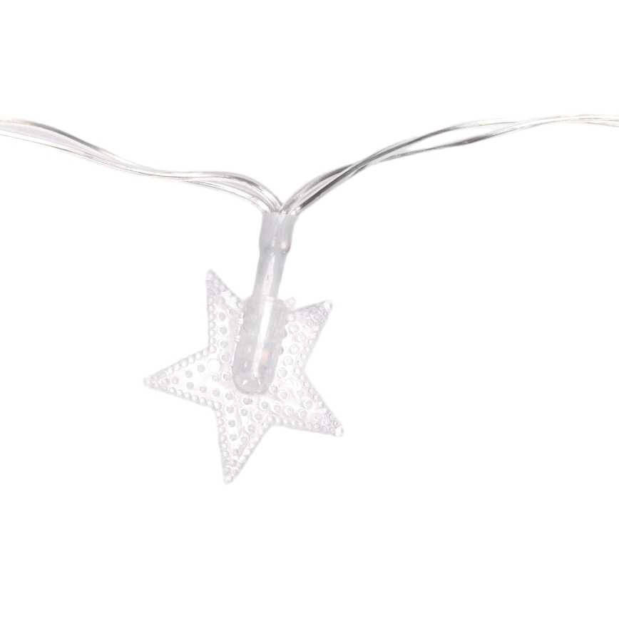 Aigostar - Guirnalda navideña LED para exterior 100xLED/8 funciones 3xAA 10 m IP44 blanco frío