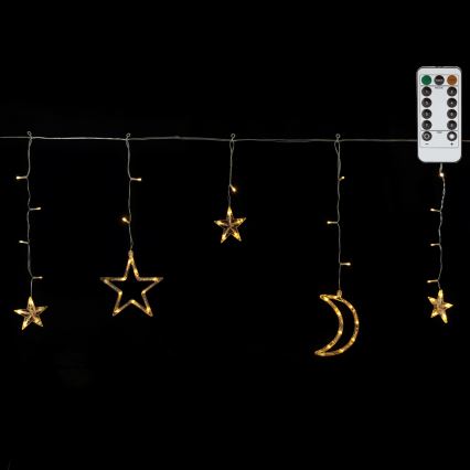 Aigostar - Guirnalda navideña LED para exterior 120 LEDs/6W/230V/8 funciones 3x0,6 m IP44 blanco cálido + mando a distancia