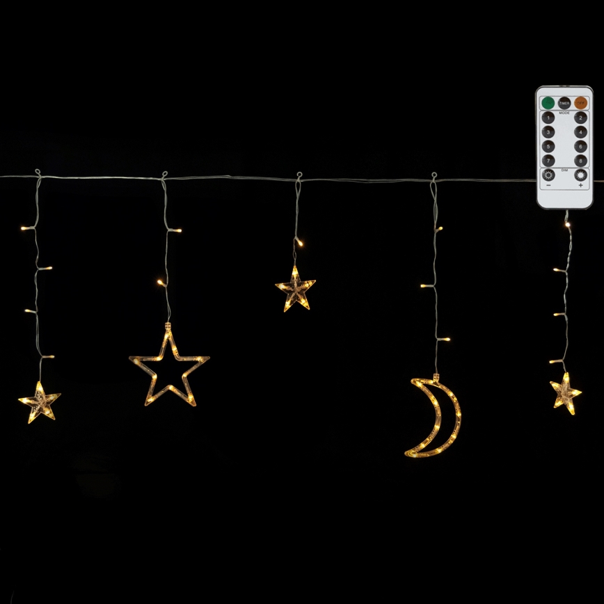 Aigostar - Guirnalda navideña LED para exterior 120 LEDs/6W/230V/8 funciones 3x0,6 m IP44 blanco cálido + mando a distancia