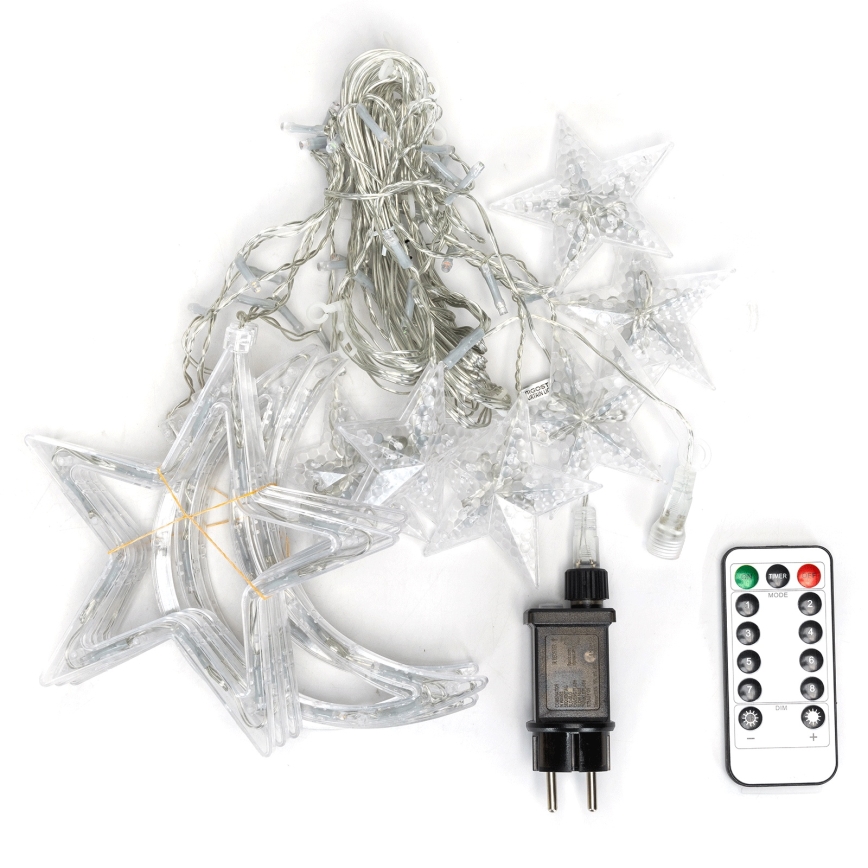 Aigostar - Guirnalda navideña LED para exterior 120 LEDs/6W/230V/8 funciones 3x0,6 m IP44 blanco cálido + mando a distancia