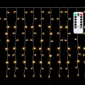 Aigostar - Guirnalda navideña LED para exterior 150xLED/6W/230V/8 funciones 1,5x1m IP44 blanco cálido + mando a distancia