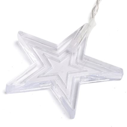 Aigostar - Guirnalda navideña LED para exterior 168 LEDs/8 funciones 3x1,5 m IP44 blanco cálido con estrellas