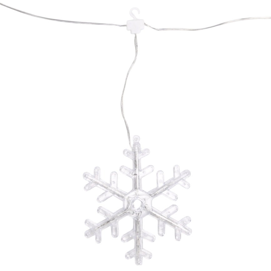 Aigostar - Cadena de Navidad LED para exterior, 84 LEDs, 8 funciones, 1,2 x 1 m, IP44, blanco cálido, copos de nieve