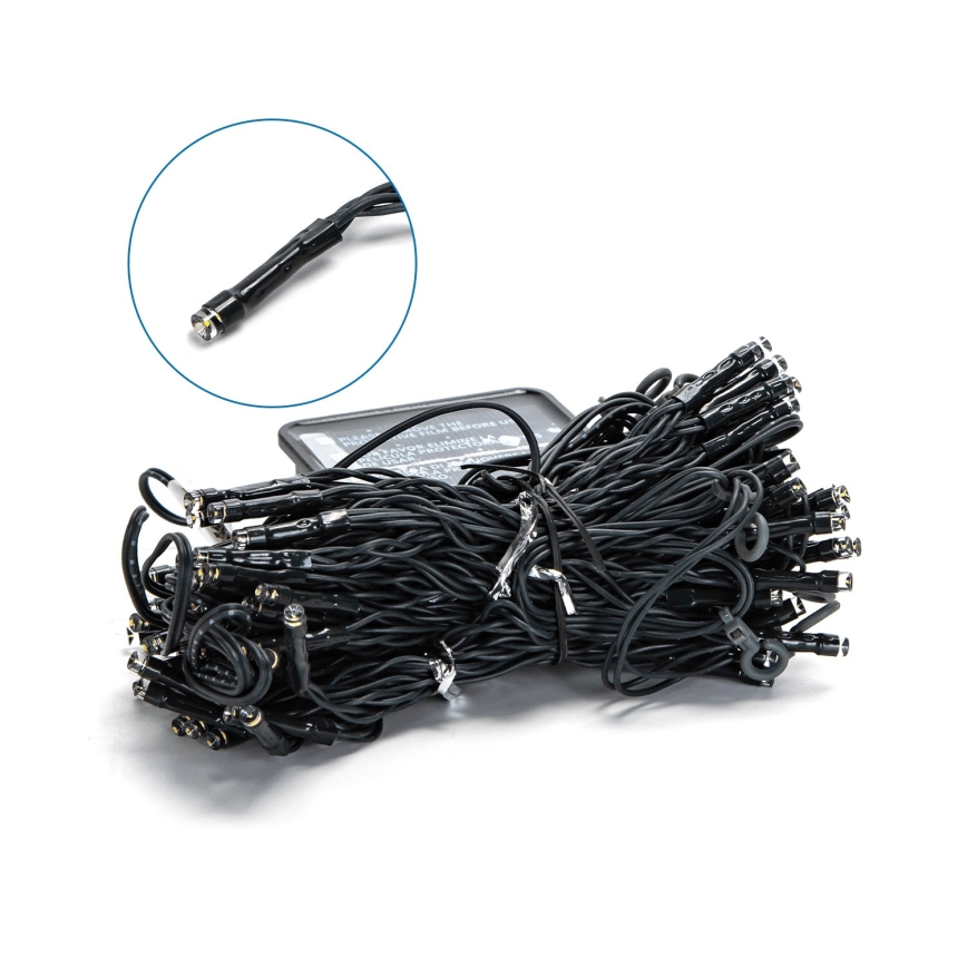 Aigostar - Guirnalda solar LED 100 LEDs/8 funciones 4x1m IP65 blanco cálido 800 mAh