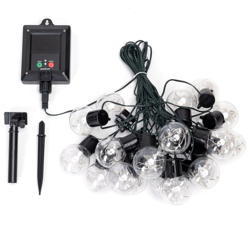 Aigostar - Guirnalda solar LED 20xLED/8 funciones 11,5m IP65 multicolor