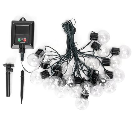 Aigostar - Guirnalda solar LED multicolor 20xLED, 8 funciones, 11,5 m, IP65