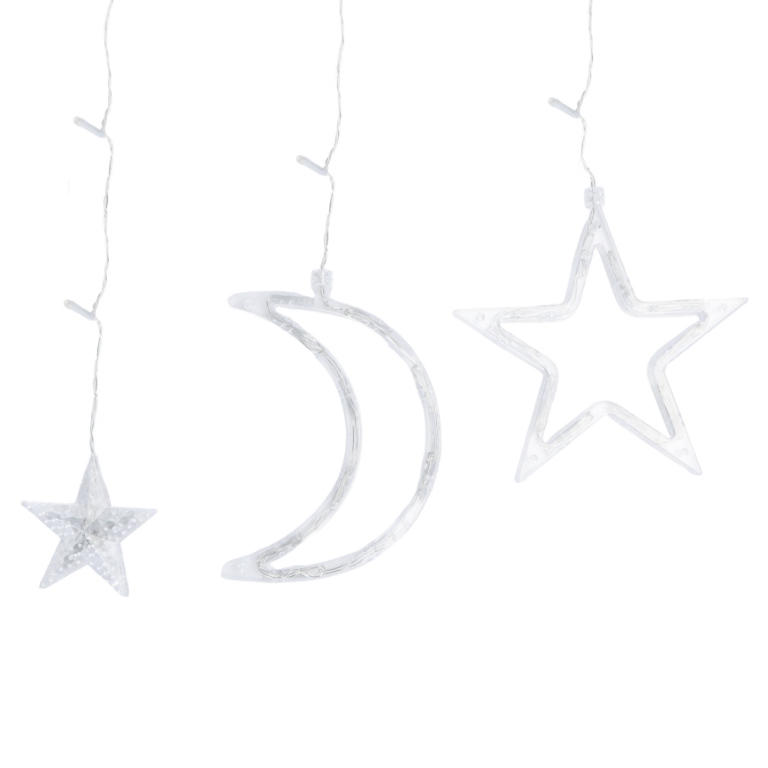 Aigostar - Cadena de luces LED solar para Navidad 120 LEDs/8 funciones 3x0,6 m 500 mAh IP65 blanco frío