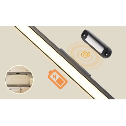 Aigostar - Iluminación LED para espejo recargable y regulable LED/2,9W/5V 2000 mAh