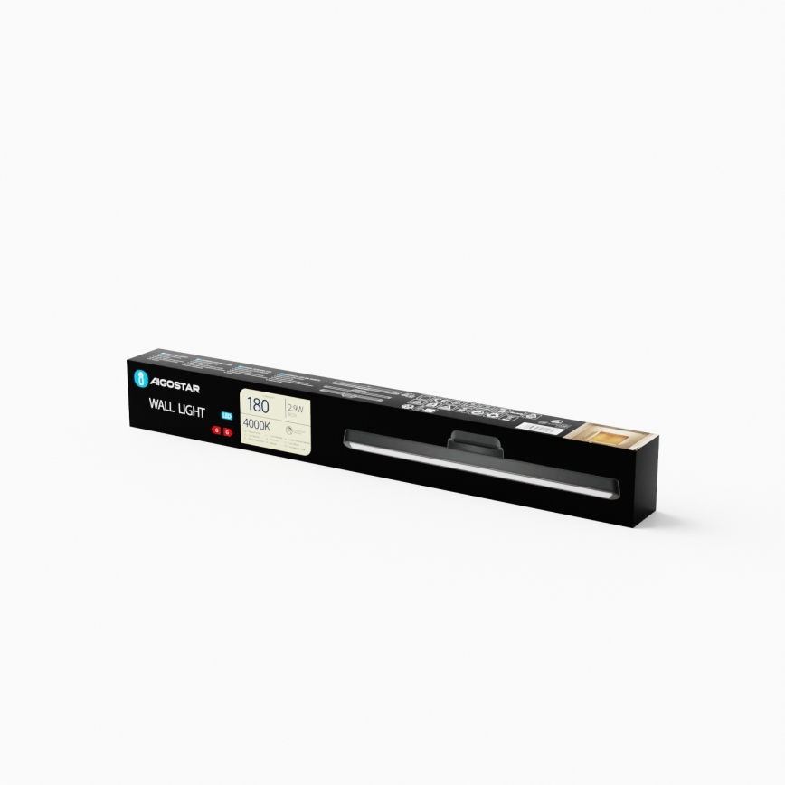 Aigostar - Iluminación LED para espejo recargable y regulable LED/2,9W/5V 2000 mAh