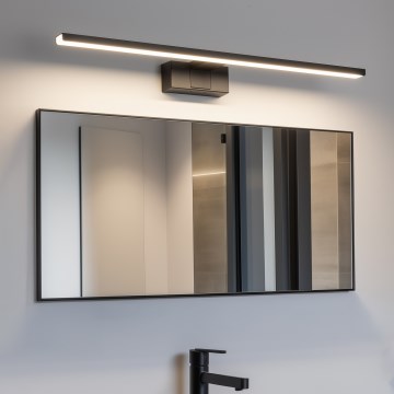 Aigostar - Iluminación LED para espejo de baño LED/12W/230V 4000K 60 cm IP44 negra