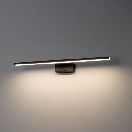 Aigostar - Iluminación LED para espejo de baño LED/12W/230V 4000K 60 cm IP44 negra