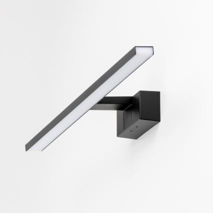 Aigostar - Iluminación LED para espejo de baño LED/8W/230V 4000K 40 cm IP44 negra