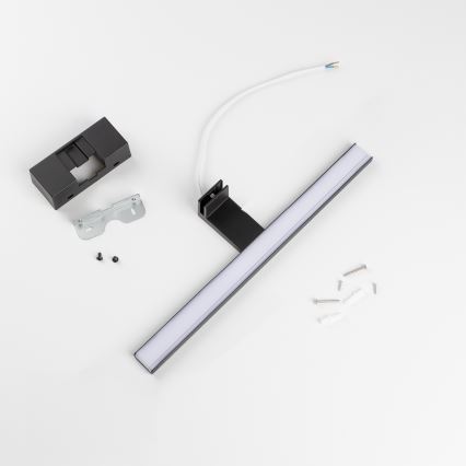 Aigostar - Iluminación LED para espejo de baño LED/8W/230V 4000K 40 cm IP44 negra