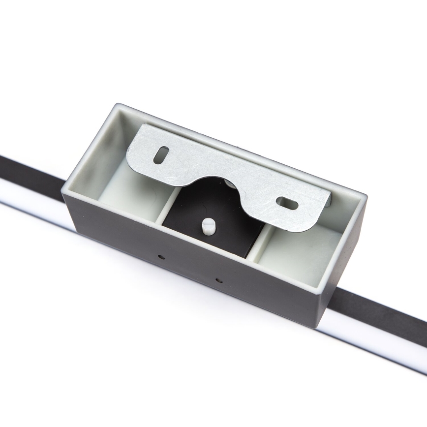 Aigostar - Iluminación LED para espejo de baño LED/8W/230V 4000K 40 cm IP44 negra