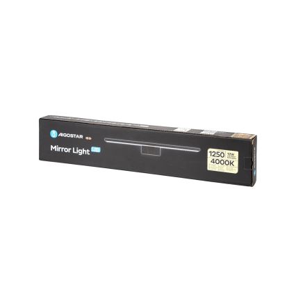 Aigostar - Iluminación LED para espejos de baño LED/12W/230V 4000K 60 cm IP44 negro