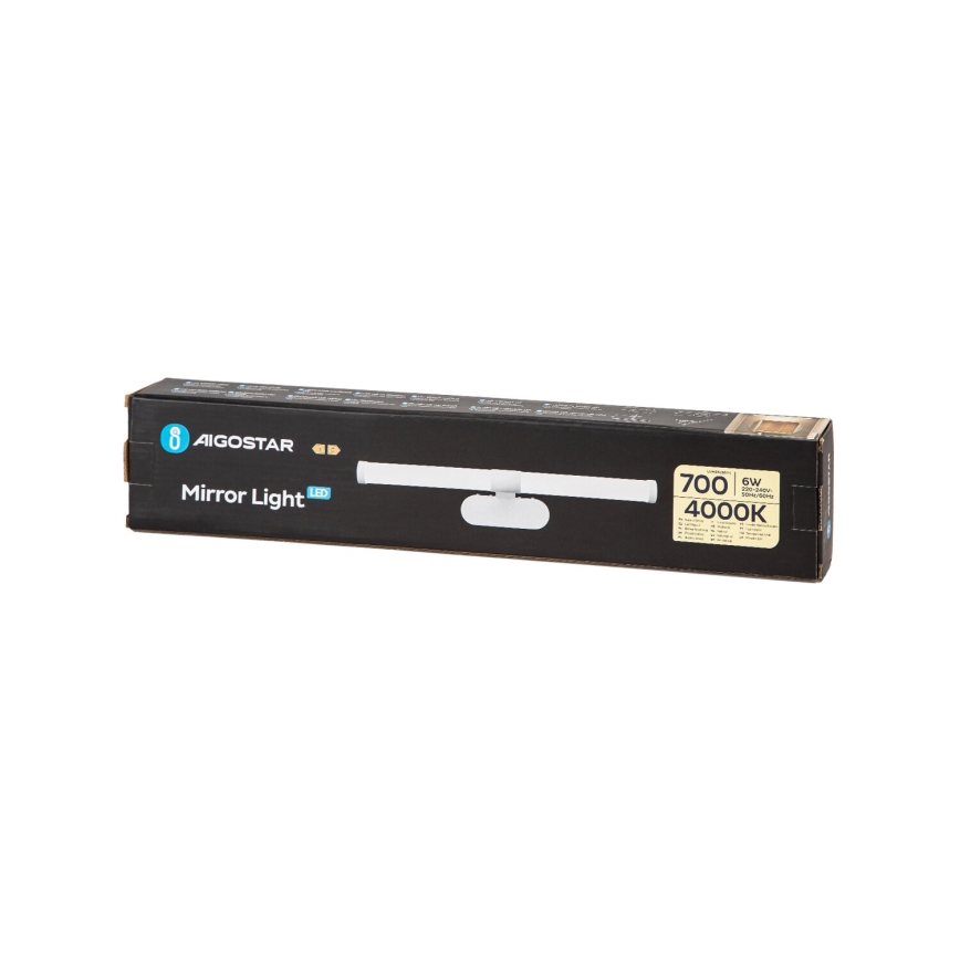 Aigostar - Iluminación LED para espejos de baño LED/6W/230V 4000K 40cm IP44