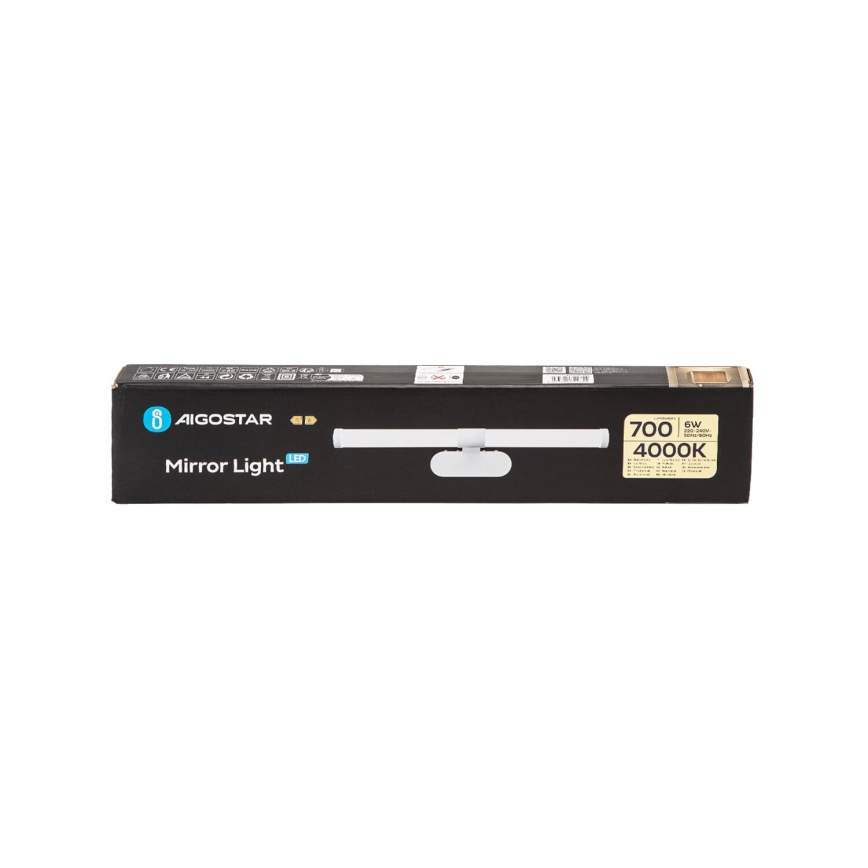 Aigostar - Iluminación LED para espejos de baño LED/6W/230V 4000K 40cm IP44