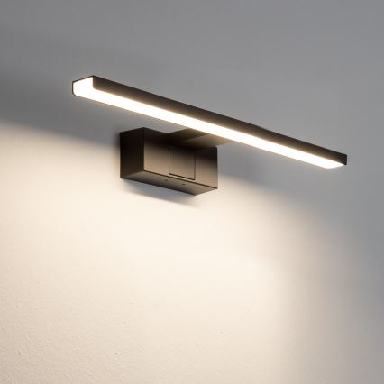 Aigostar - Iluminación LED para espejos de baño LED/8W/230V 4000K 40 cm IP44 negro