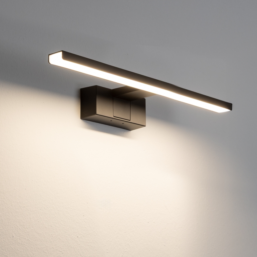 Aigostar - Iluminación LED para espejos de baño LED/8W/230V 4000K 40 cm IP44 negro