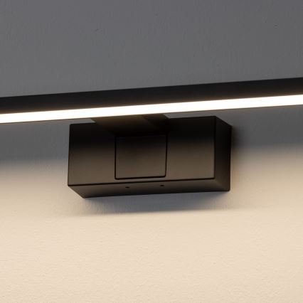 Aigostar - Iluminación LED para espejos de baño LED/8W/230V 4000K 40 cm IP44 negro